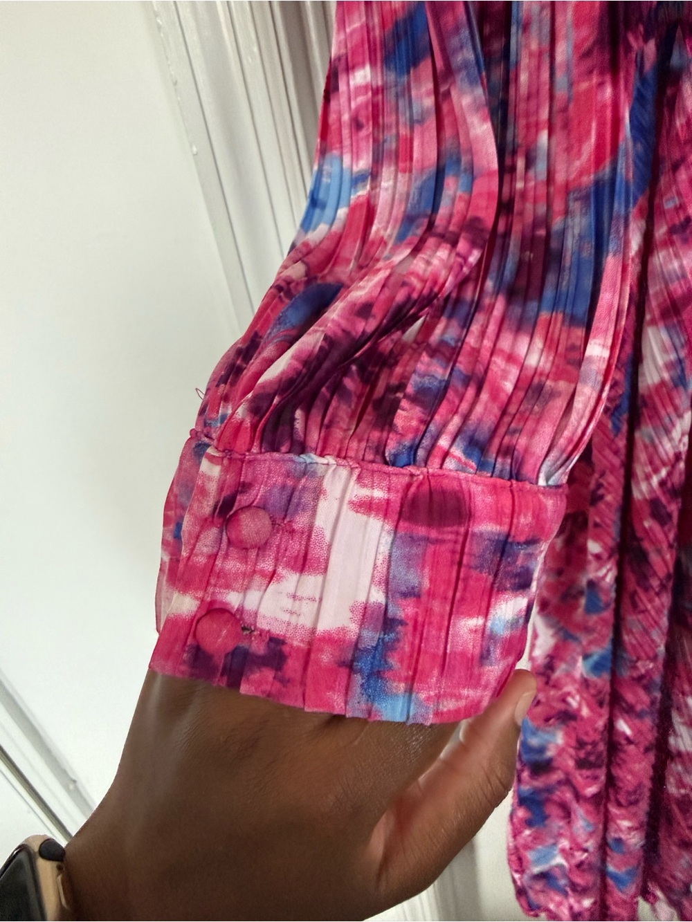 Scoop Pink & Blue Watercolor Maxi Dress - Picture 2 of 5